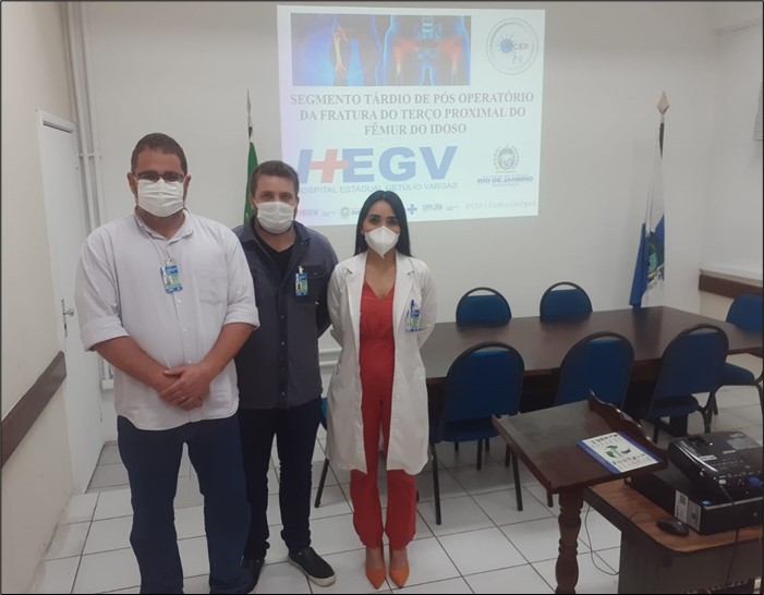 Profissionais de saúde do HEGV apresentam proposta de trabalho para analisar a sobrevida dos pacientes idosos, pós-operação com fratura proximal do fêmur