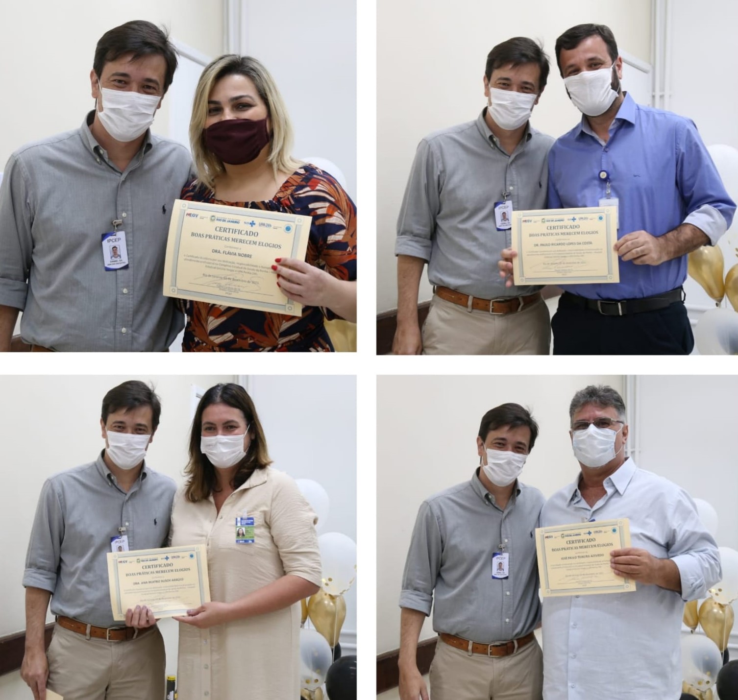 Diretores do Complexo Estadual de Saúde da Penha são homenageados no aniversário do HEGV