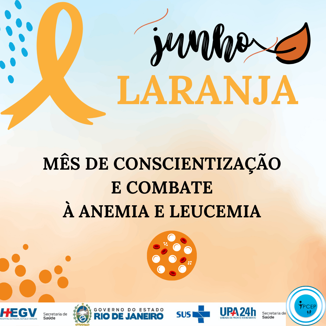 Laranja é a cor do laço pela conscientização sobre anemia e leucemia