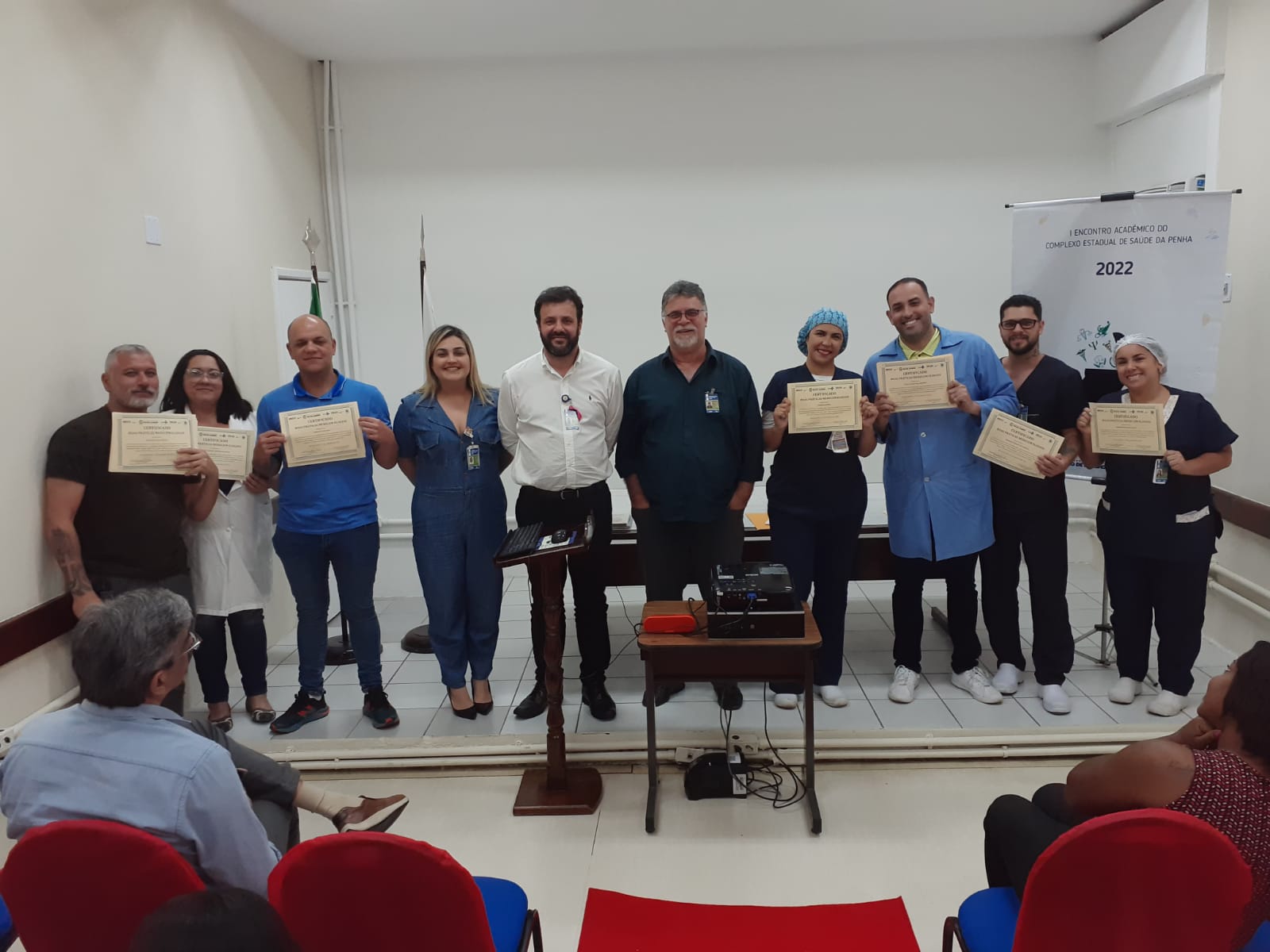 Homenagem aos colaboradores da UPA Penha mais elogiados na Ouvidoria