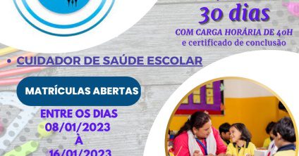 Curso Gratuito e 100% online - Cuidador de Saúde Escolar