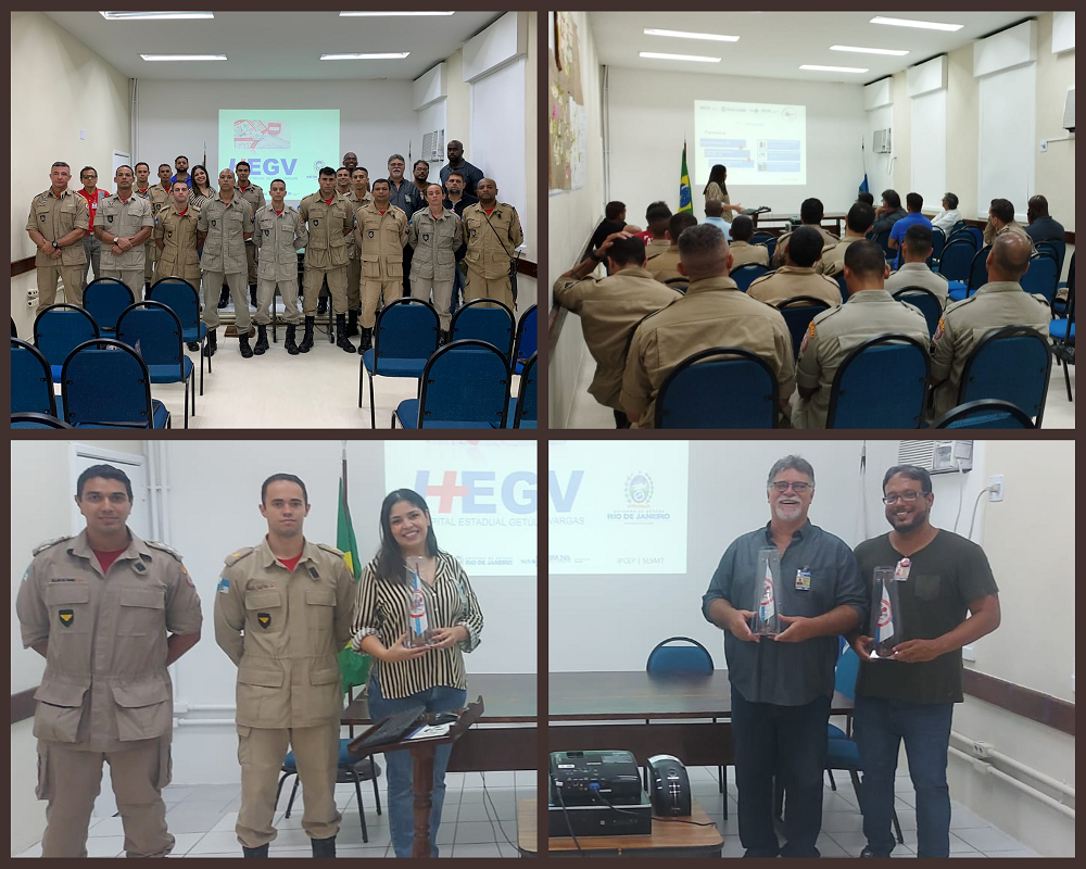 Equipe do Corpo de Bombeiros realiza visita no Hospital Estadual Getúlio Vargas