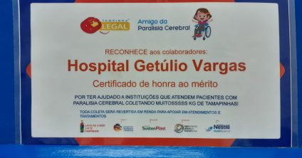 Hospital Estadual Getúlio Vargas participa do Programa Tampinha Legal