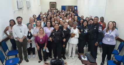 Patrulha Maria da Penha participa de roda de conversa no Hospital Estadual Getúlio Vargas