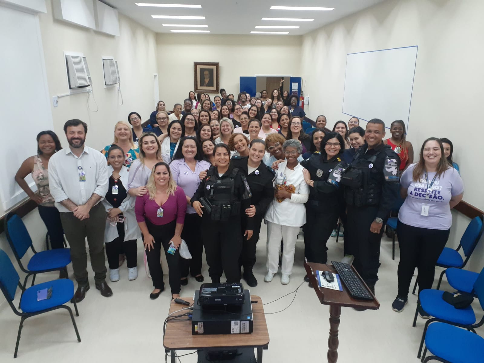 Patrulha Maria da Penha participa de roda de conversa no Hospital Estadual Getúlio Vargas