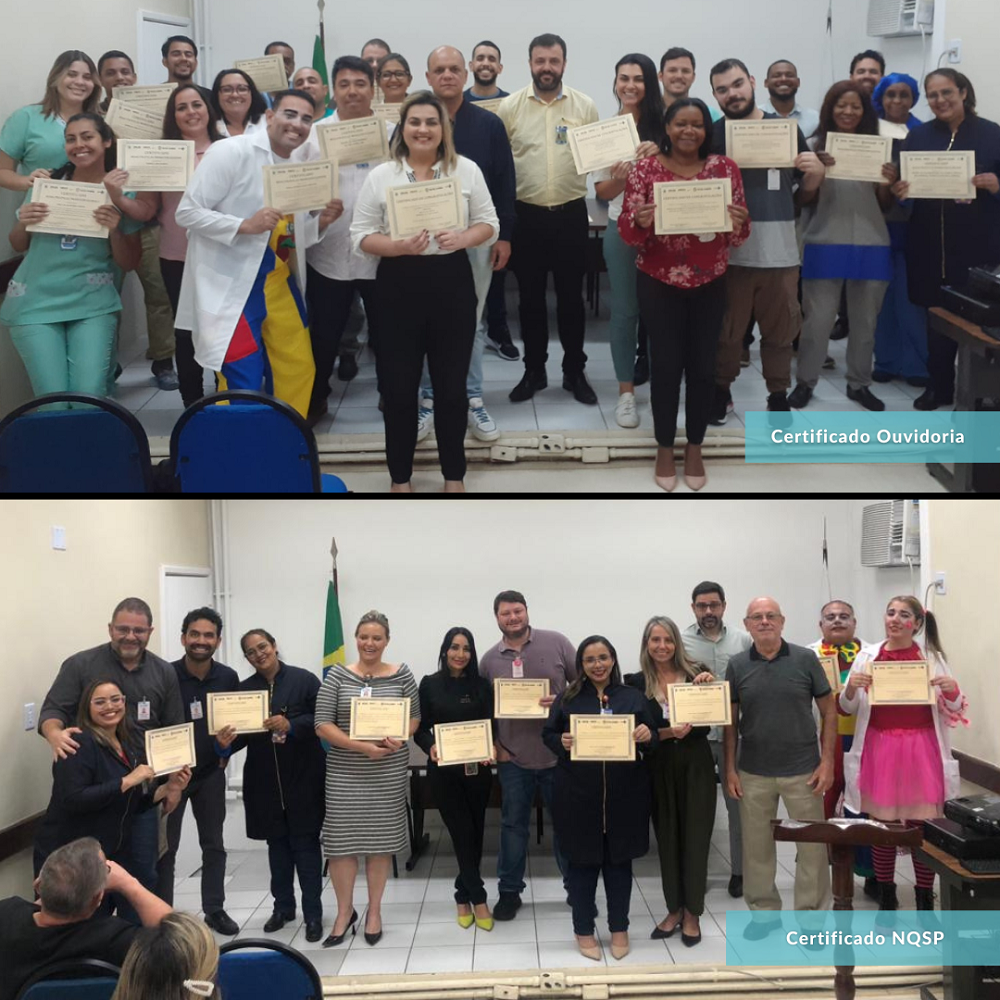 Homenagem aos colaboradores, setores e equipes do HEGV e UPA Penha