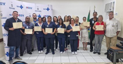 Homenagem aos colaboradores, setores e equipes do HEGV e UPA Penha